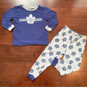 🥰5/$20🥰 NHL Boy’s Maple Leafs Pajama Set, Size 5T